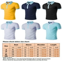 Bomotoo мажи мека блуза обична опремена работна облека врвови поло маица летни удобни мускулни маички кошули V вратот пулвер манже