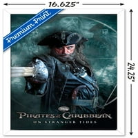 Дизни Пиратите Од Карибите: На Странец Плимата И Осеката - Црна Брада Ѕид Постер, 14.725 22.375