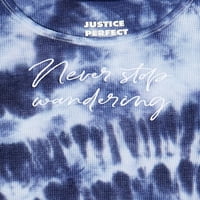 Графичка маица за правда за девојчиња за правда, големини 5- & плус