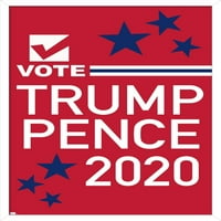 Трендови Меѓународно Гласање-Трамп Пенс Ѕид Постер 16.5 24.25.75 Бела Врамена Верзија