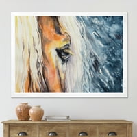 DesignArt 'Апстрактна кружина на прекрасни коњи око ii' Фарма куќа врамена уметничка печатење