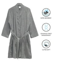 Trident едноставно свежо, GSM, долга кимоно бањарка, облекување облекување, хотелска облека, сива - голема x -голема