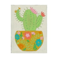 Трговска марка ликовна уметност „Среќен кактус II“ платно уметност од Шариклија Зарис