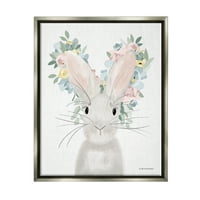 Tuphel Cloral Bunny Bubbit цвета животни и инсекти Сликање сив пловиј врамен уметнички печатен wallид уметност