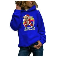 Womenените случајни дуксери скокач врвни дами Божиќни кучиња печати џемпер блуза Tee Hot8sl486970000