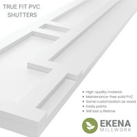 Ekena Millwork 18 W 64 H TRUE FIT PVC HASTINGS FIXED MONT SULTERS, подготвен