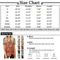 Имате Женски Врвови Женска Блуза За Вратот V, Летни Кошули Патент Со Кратки Ракави Секојдневни Врвови Со Лабава Туника Врвови За Печатење Светло Сива XL