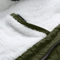 Кпоплк Машки Зимски Јакни Машки Зимски Модни Врвни Палта Плус Големина Двојка Чиста Боја Јака Патент Менс