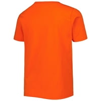 Младинска портокалова Newујорк Метс повторувајте маица за лого