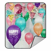 Бои балони среќен роденденско руно ќебето за фрлање назад