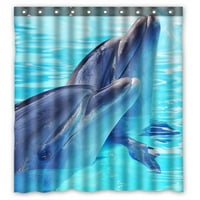 Делфин Пливање Водоотпорен Полиестер Ткаенина Туш Завеса Големина
