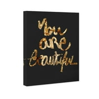 Винвуд студио типографија и цитати wallидни уметности платно отпечатоци „Вие навистина сте злато“ Цитати за убавина и изреки