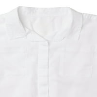 Вршената кампска кошула за девојчиња за чудо нација со вратоврска фронт, големини 4- & плус
