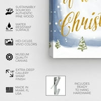 Одмор и сезонски wallидни уметности за печатење „бели Божиќ“ празници - злато, сино