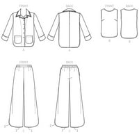 Реверзибилна јакна и Врв И Панталони, XS, S, M
